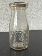 Hawaii Milk Bottle - Half Pint Waialae Nui Farm Please Return Bottle Honolulu