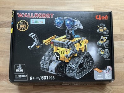 6+ Sillbird WALLROBOT 4in1 - 631 PCS Mit Motoren, Fernbedienung und Leuchtaugen