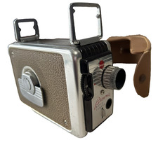 Vintage Kodak Brownie 8mm Movie Camera w Brown Field Case NOT TESTED