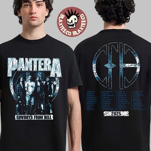 Pant3ra The Heavies Tour Of The Summer 2025 Cowboys From Hell Two Sided T-Shirt