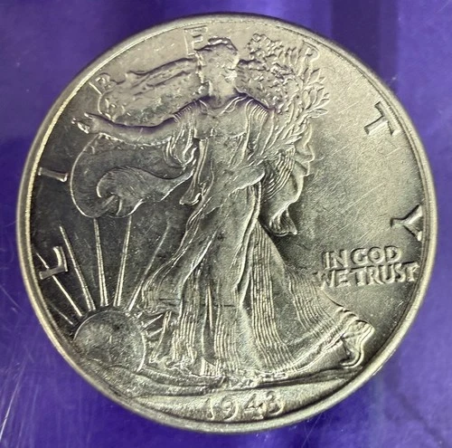1943 Walking Liberty Half Dollar United States Silver Coin