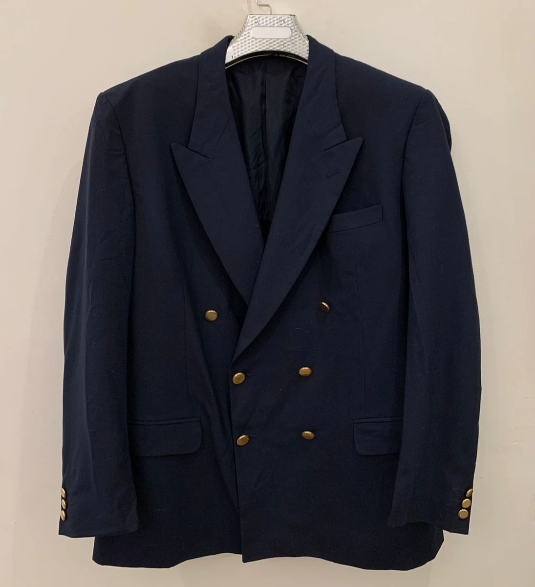 Wool Double-Breasted Suits & Blazers for Men 44 in Waist for sale