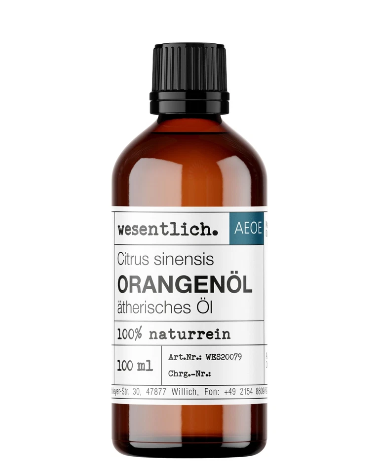 Orangenöl 100ml - ätherisches Öl von wesentlich. - 100% naturrein (Glasflasche) - Bild 1 von 4