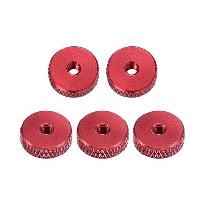 M3x4mm(DxH) Knurled Nuts 5pcs Furniture Equipment Thumb Screw Fasteners Red