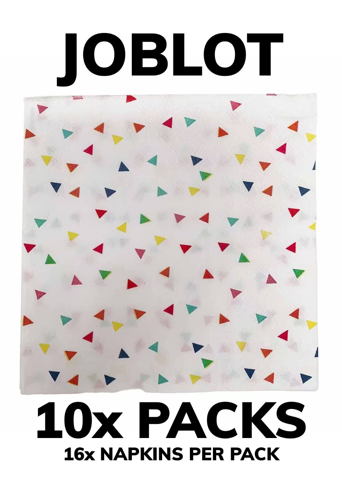 BULK BUY 10x Hooray! Birthday Party Rainbow Confetti Luncheon Party Napkins 16pk