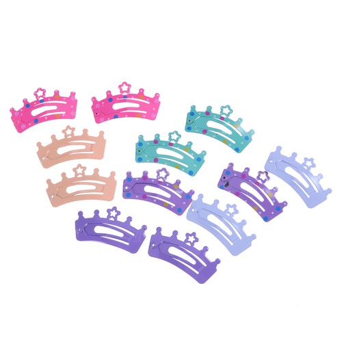 12 piezas pinzas para el cabello con clip de corona para niños pasadores para bebés niños - Imagen 6 de 11