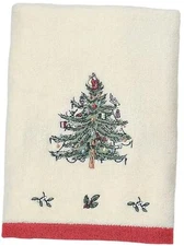 Spode - Hand Towel, Soft & Absorbent Cotton, Holiday Bathroom Decor Bath Towel