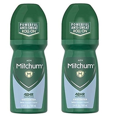 Mitchum Invisible Anti-Perspirant & Deodorant Roll-On, 3.4 Fl Oz (Pack of 2) 