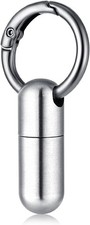 Small Pill Case Keychain Portable Waterproof Titanium Pocket Pill Organizer Tiny
