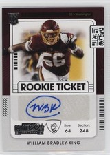 2021 Panini Contenders Rookie Ticket William Bradley-King #253 Auto 0x7c