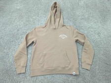 Abercrombie Kids Hoodie Youth 13/14 Tan Pullover Kangaroo Pocket Logo Stain USA
