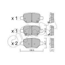 Satz Bremsbeläge Bremsklötze hinten für Opel Mokka-Mokka X J13 | 24364875
