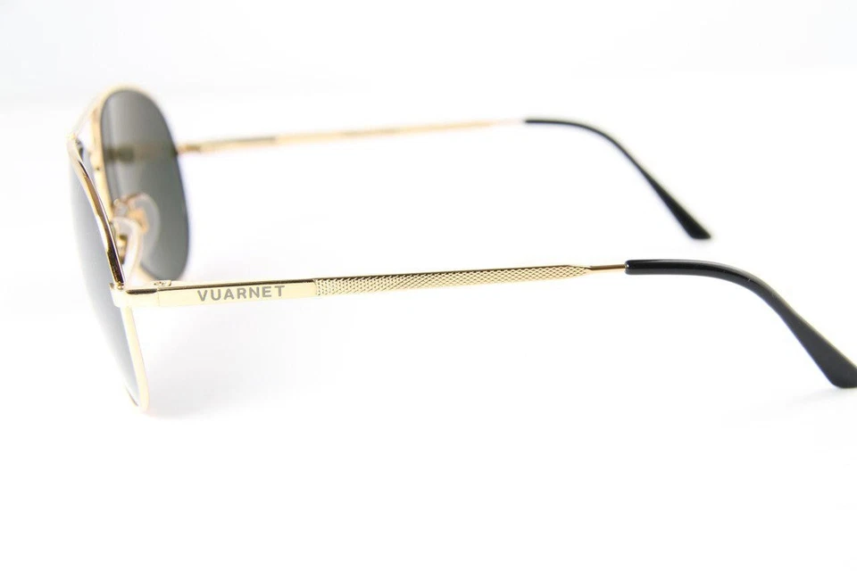 Gafas de sol piloto doradas Vuarnet 4036 vintage raras PX3000 lentes minerales verdes 299 $ Foto 3 de 4