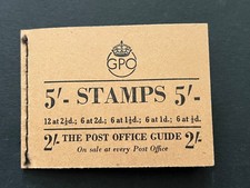 GB  KGVI  1953(Jan)  Booklet  5/- new colours  SG BD32(1)    MNH