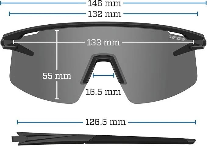 Juego de 3 lentes de sol Tifosi Moab Lite - azul glaciar, rojo, transparente - M/L - nuevo en caja Foto 4 de 4