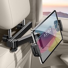 360° Car Back Seat Headrest Mount Tablet Holder Double folding Aluminum Holder