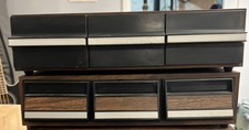 Lot of 2 Vintage Audio Cassette Tape Storage 3 Drawer holds 36 Tapes each Retro