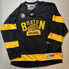 Boston Bruins NHL Hockey Reebok 2016 Winter Classic Black Jersey Size XL