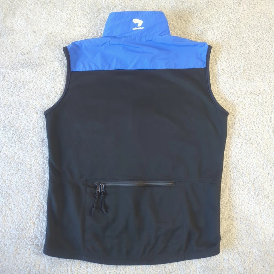 Chaleco Jersey Bellwether Vintage Azul Negro Cremallera Completa Ciclismo EE. UU. Para Hombre Grande Foto 4 de 4