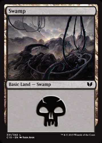 1x Swamp (331) MTG Commander 2015 NM Magic Regular
