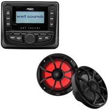 Wet Sounds WS-MC-5 Stereo, 3", 2.7" LCD, w/ RECON 6-BG-RGB 6.5" LED Speakers