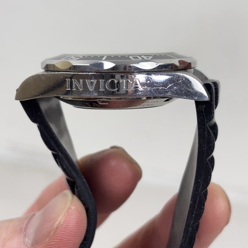 Invicta Diver Watch 200m Automatic Black Dial Stainless Skeleton Signature 7041 - Picture 11 of 14