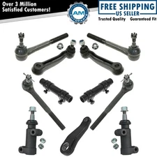 11 Piece Front Steering & Suspension Kit Tie Rods Pitman & Idler Arms w/ Bracket