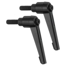 2Pcs Clamping Lever Handles, M6 x 16mm Male Thread Knobs Handle, Black