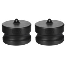2Pcs 3" Part Dust Plug Poly Cam Lock Fittings Cam Groove Hose Fitting Black