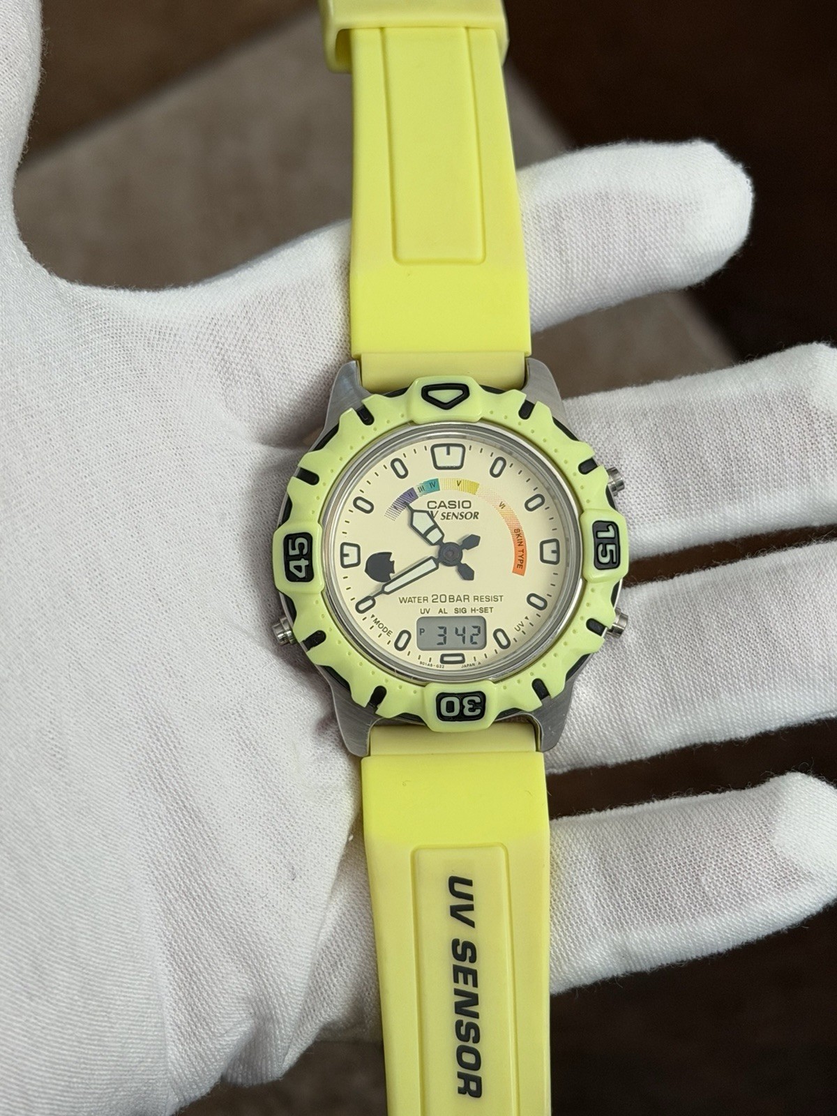 Rare Vintage Casio UV Sensor AD-736 Men’s Ana-Digi Sports Watch JDM 1980s