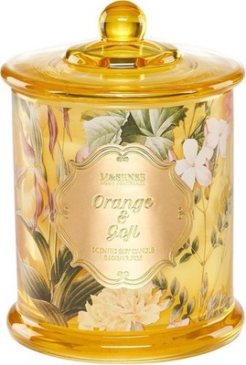 M&SENSE Duftkerze im Glas - Orange & Goji-Beere Duft - 360g Kerze mit