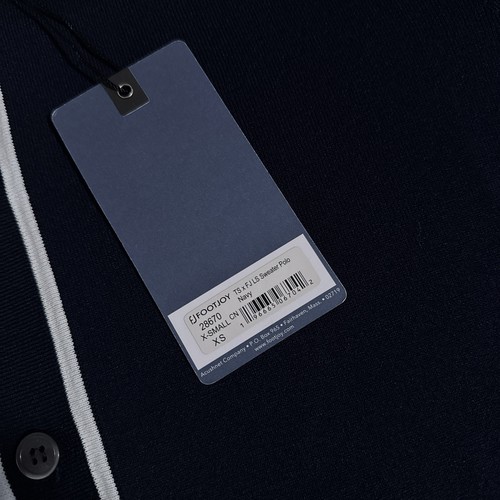 NEW Footjoy x Todd Snyder Men's Sz Extra Small Navy Full Button Sweater Polo XS - Picture 5 of 8