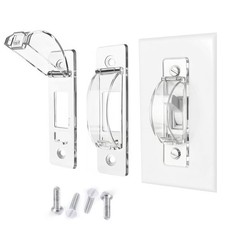 Smloplom Light Switch Guard, 2 Pack Clear Lock, standard,