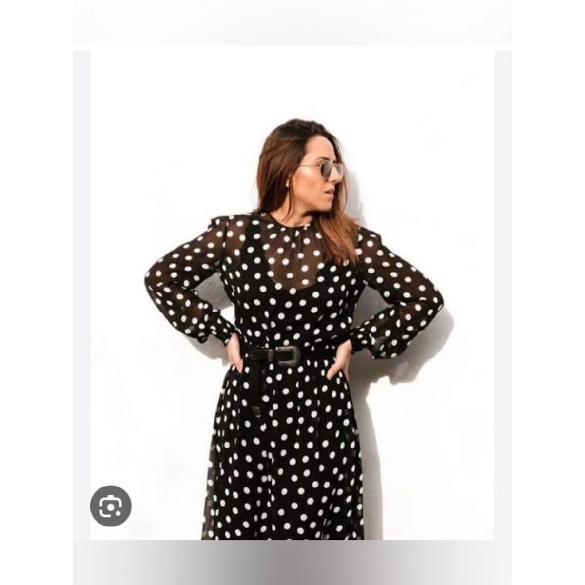 strappy polka dot midi dress product info and reviews Green Polka Dot Strappy Tailored Dress