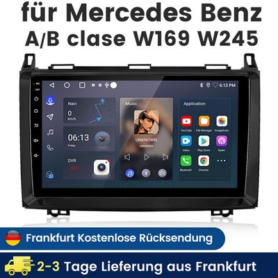 Für Benz A/B Klasse W245 W169 9  Android 15 Autoradio GPS Navi WIFI BT SWC DAB+