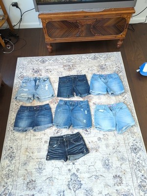 lot 7 pair girls denim shorts 14/16/2/4 American Eagle Hydraulic Children Place