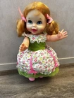 Vintage 1967 Mattel Goldilocks Pull String Doll 10” Doesnt Talk Blue Eyes