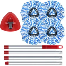 O Cedar Spin Mop Replacement Head with Rinseclean 2 Tank System, 4 Mop Head