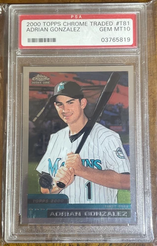 2000 Topps Chrome Traded T81 Adrian Gonzalez Rookie (Rc) Psa 10