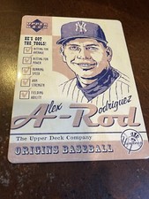 2005 Upper Deck Origins Baseball Metal Alex Rodriguez 5”x7”