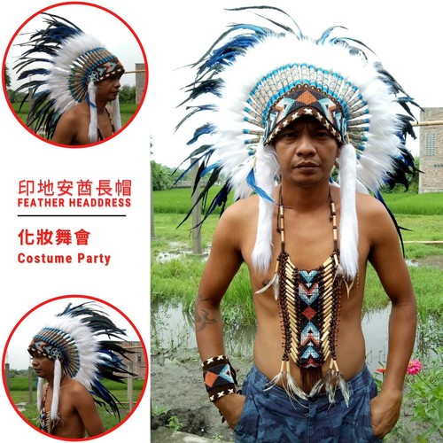 Carnival Headdress Cosplay Headdress Indigenous Style Headdress Western Costume - Picture 7 of 17