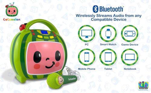 Cocomelon Party Speaker: Bluetooth Karaoke with Built-in Songs for Children - Picture 6 of 9