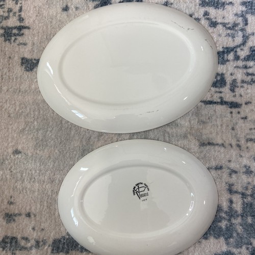 2 Mid Century Taylor Smith Versatile Shasta Blue Gold Serving Platters/Plates - Picture 4 of 21