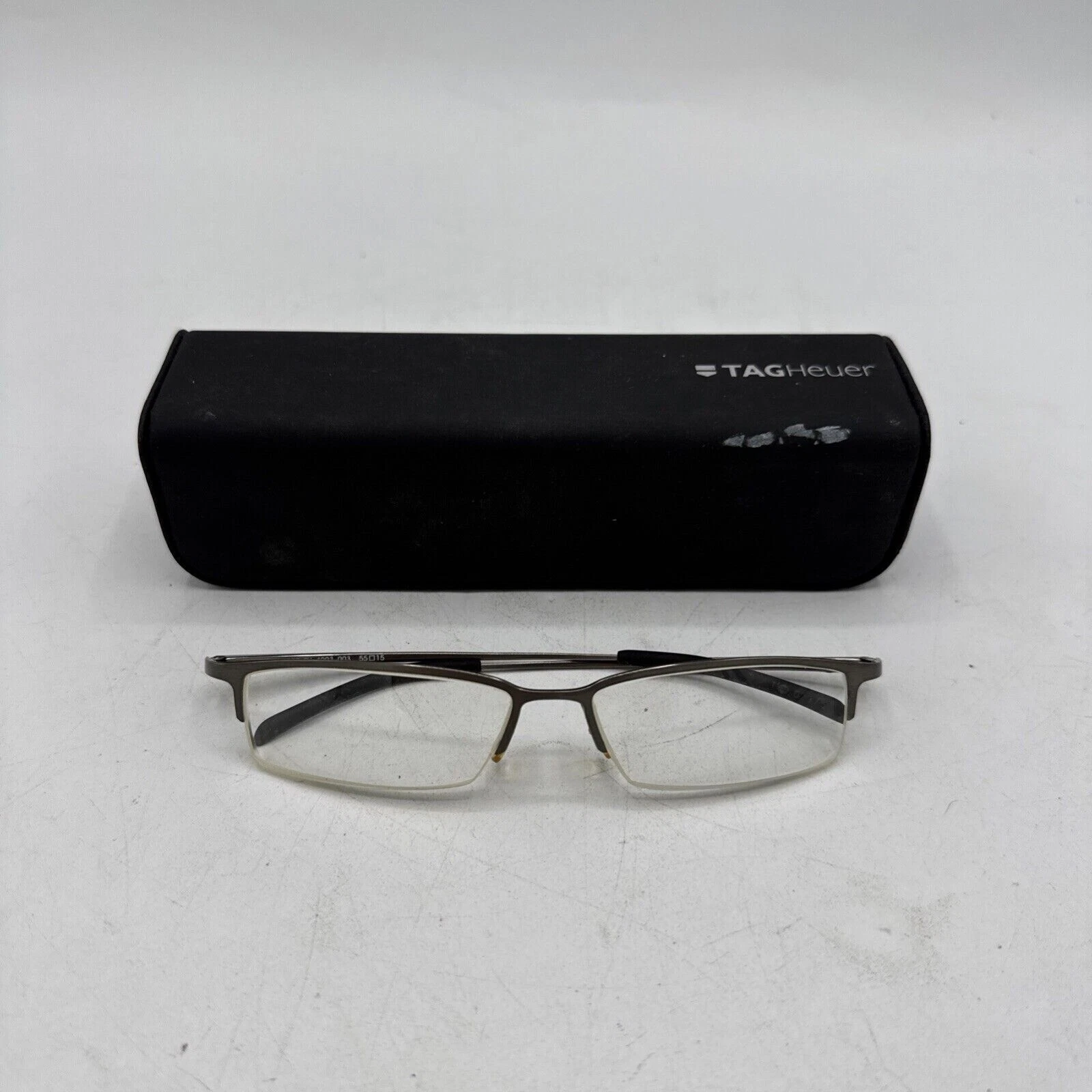 Tag Heuer Eyeglasses Frames Only TH 4203 003 55 15 135 Made in France Silver