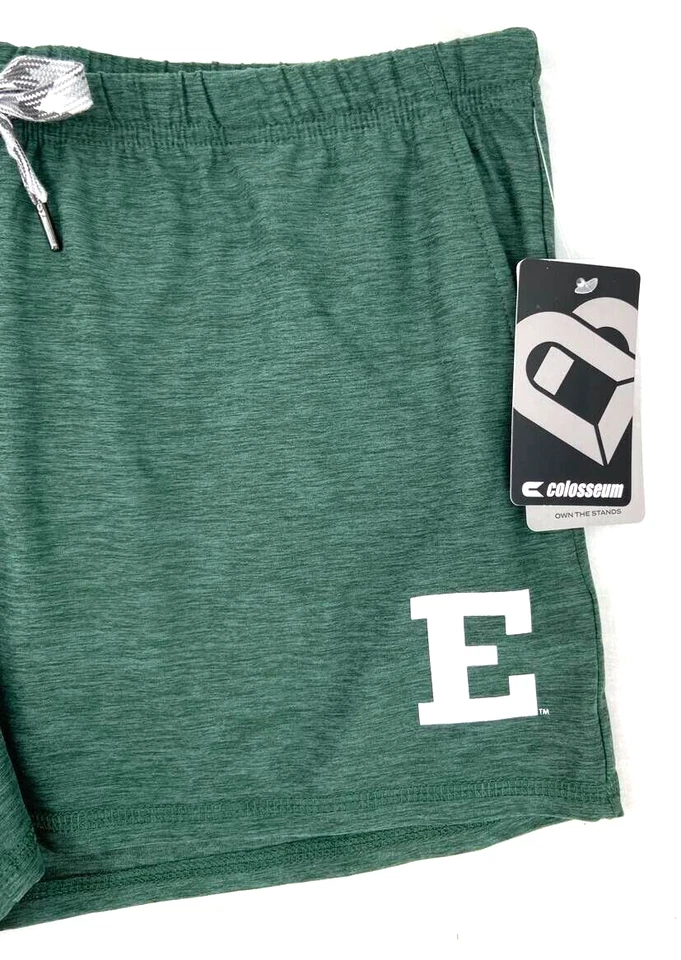 NUEVO Pantalones Cortos Atléticos Eastern Michigan Eagles Coliseo Verde Cordón Para Mujer M Foto 3 de 4