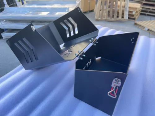 380Widex200Depthx500Hmm Black Kangaroo Aluminium Jerry Can Holder 3mm Flat Plate - Picture 15 of 16