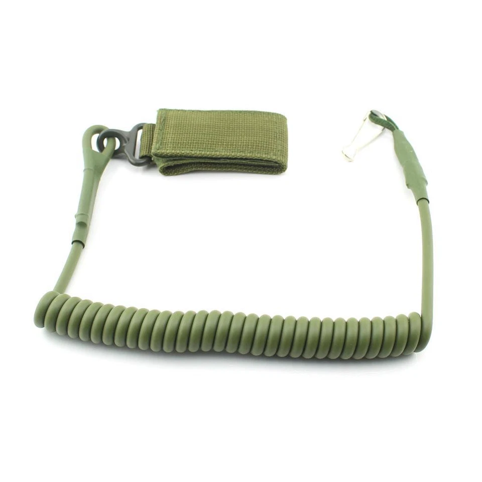 Tactical Pistol Lanyard Sling Elastic Handgun Secure Spring Retention Rope Sling - Image 2 of 4