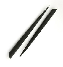 6" Wood HAIR STICKS Black Oval top with 14x10 top surface FS