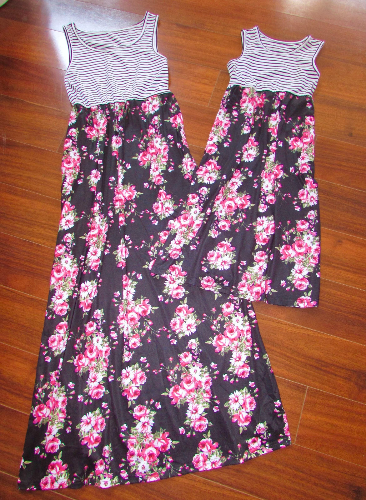 MATCHING FAMILY! ~ Women's S & Girls M (7/8) ~ Pink Roses Maxi Sun Dresses a64
Opens in a new window