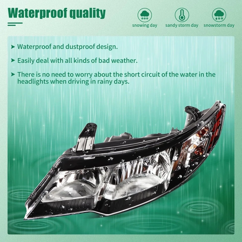 Фары головного света для Kia Forte Forte Koup 2010-2013 пара фар в сборе прозрачные линзы - Изображение 4 из 4